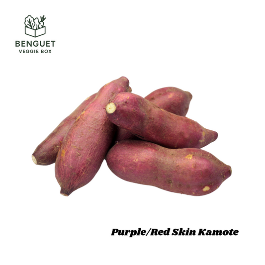 Whole sweet potatoes with reddish-purple skin from Benguet.